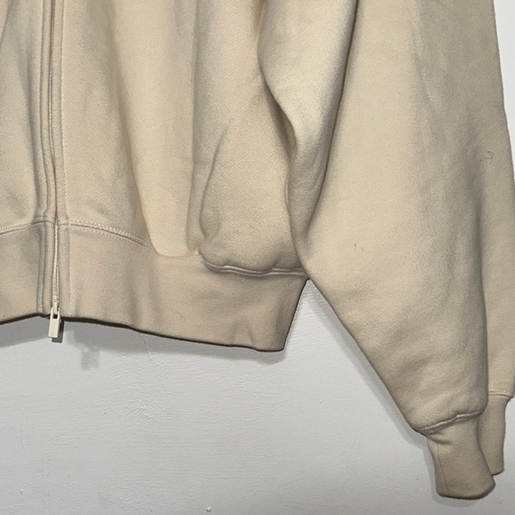 Essentials Cream High-Collar Zip Jacket - Picture 2 of 9